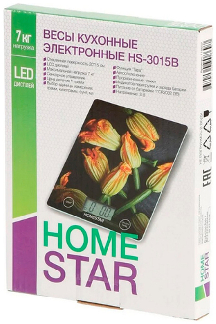 Весы кухонные HOMESTAR HS-3015B