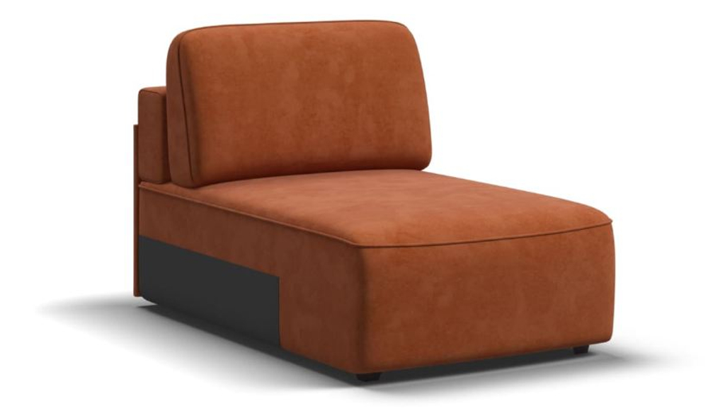 Кинг Модуль оттоманка Велюр Алькантара оранж