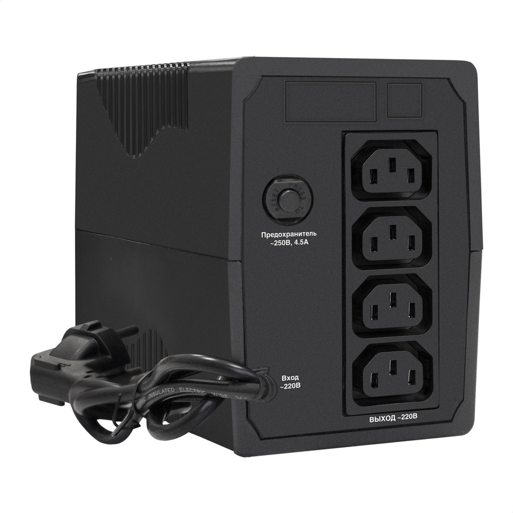 Источник бесперебойного питания Exegate EX292773RUS ИБП ExeGate Power Back BNB-800.LED.AVR.4C13 &lt;800VA / 480W, LED, AVR, 4*C13, металлический корпус, Black&gt;