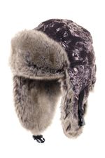 Шапка-ушанка (алова, серый шельф)