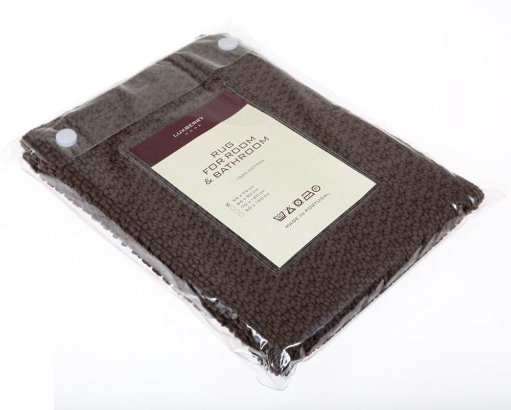 Коврик для ванной 70х120 Luxberry КОКО шоколадный Португалия фото
