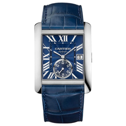 CARTIER TANK DE Automatic Mechanical Movement Men"s Watches Watch 44*34.3mm Blue Dial Stainless Steel Case