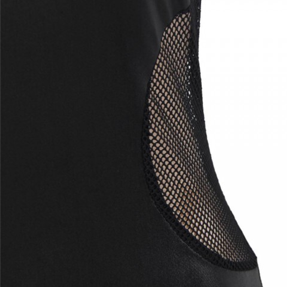 Кожаное платье Ohyeah Lady с ремешками и сеткой, M-L