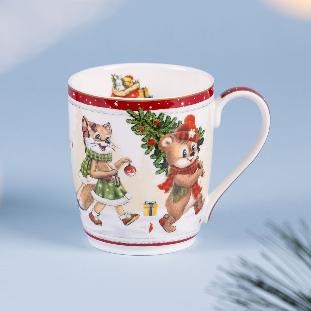 КРУЖКА LEFARD "С НОВЫМ ГОДОМ!" 300 МЛ КРАСНАЯ (КОР=36ШТ.)