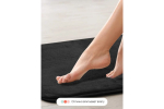 Набор ковриков для ванной и туалета с эффектом памяти Home One 51х81, 43х61, чёрный
