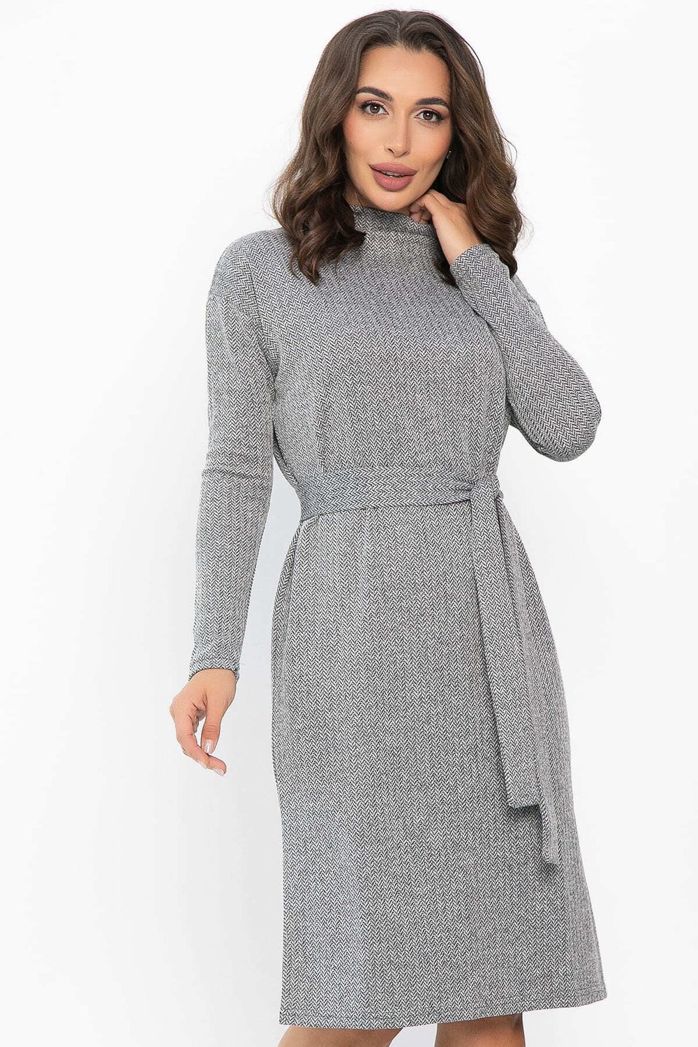 Платье В ритме мегаполиса (серое) П14056-33М LT Collection