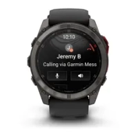 Garmin Fenix 8 PRO, 51 мм, MicroLED, Sapphire, Carbon Gray DLC Titanium with Black/Pebble Gray Silicone Band