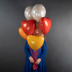 Сердце 18" Оранжевый сатин Gr