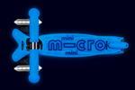 Самокат Mini Micro Deluxe Glow (светящийся) LED арктический синий