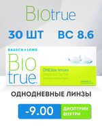 Однодневные контактные линзы Biotrue ONEday (уп. 30 линз)