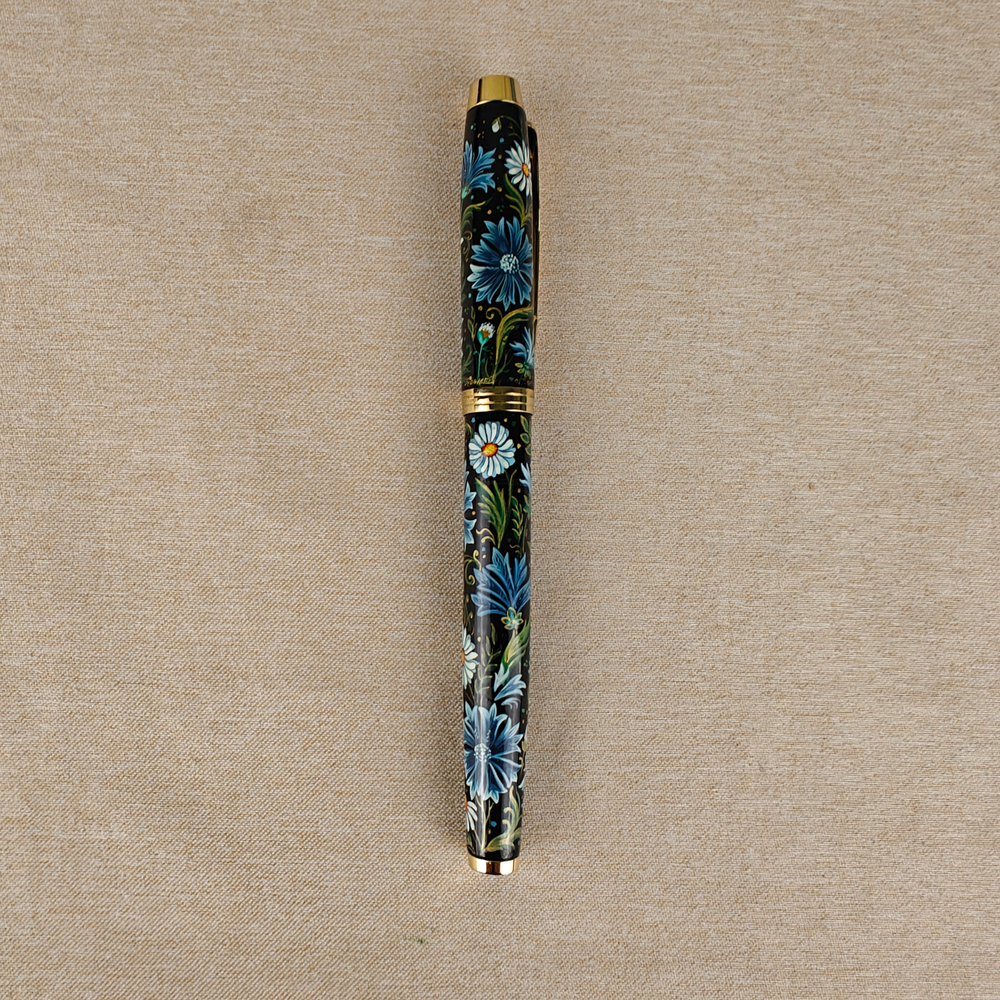 Ручка расписная Паркер "Ромашки с васильками"-2
