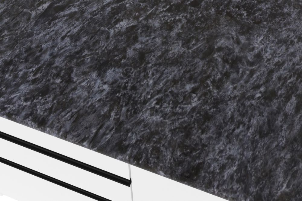 Кухонный гарнитур Лотос мега прайм 1200х1600 мм (Белый глянец/Белый, Кастилло темный)