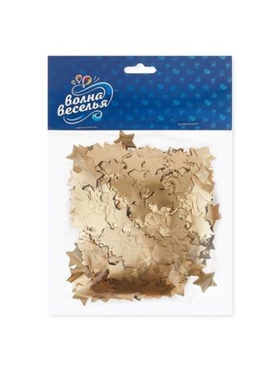 Конфетти «Звезда», золото, хром, 1.5 см, 50 г
