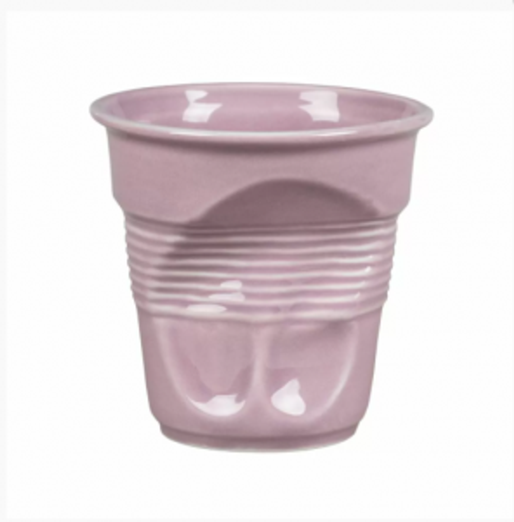 Чашка для капучино Barista (Бариста) "мятая" 225 мл сиреневая, h 8,5 см