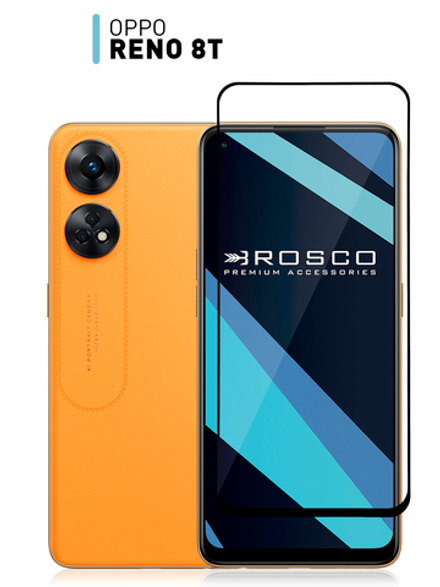 Защитное стекло ROSCO для OPPO Reno8 T 4G (арт. OPPO-R8T-FSP-GLASS-BLACK)