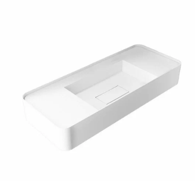 Раковина из искусственного камня Vincea VWB-6S312MW, 1200*400*150, подвесная, цвет белый матовый