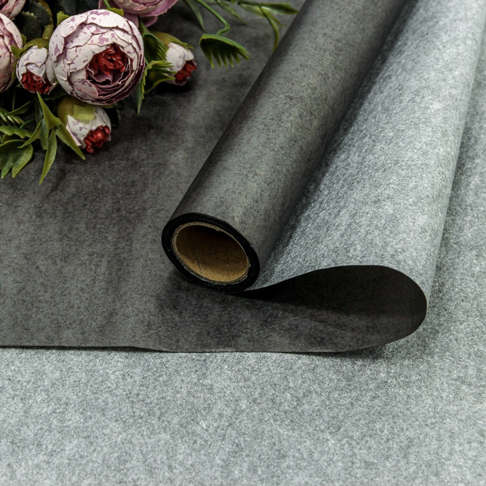 Бумага В рулоне "Тишью" 50 см х 10 м Водостойкая (Серый)