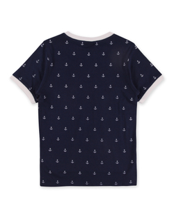 Футболка детская Little Beetle, якоря, синий/SS18-ok 1.9