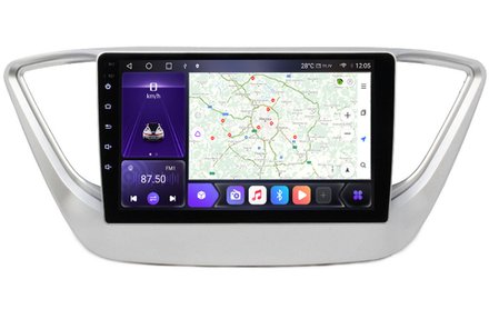 Магнитола для Hyundai Solaris 2 2017-2022 - Carmedia OL-9710-NPQ QLed, Android 10/12, ТОП процессор, CarPlay, SIM-слот