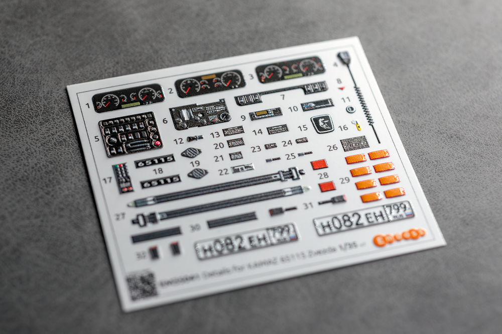 KAMAZ 65115 Details for Zvezda 3650 1/35 (3D decal)