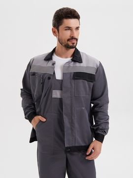 Костюм "Корпус" полукомбинезон (т.серый/черный/св.серый)