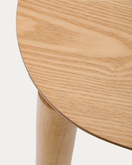 Квадратный стол Indara из шпона и каучукового дерева с натуральной отделкой 100 х 100