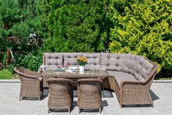 "Бергамо" модульный диван из ротанга, цвет коричневый