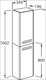 Шкаф-колонна Roca The Gap L цвет белая матовая ZRU9302739