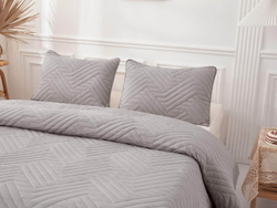 Покрывало 160х220 и наволочка 50х70 Sofi De MarkO Мориц серое