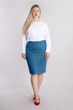 Блузка женская 2328ЮП, белый #86Бел092328ЮП