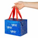 Пакет-коробка подарочный (1 штука) "УРА! УРА! УРА!", 15х9х11 см, тиснение фольгой, ламинация, 90072