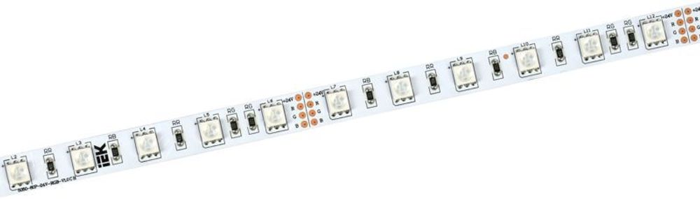 Лента светодиодная LSR-5050RGB60-14.4-IP20-24В (уп.5м) IEK LSR7-3-060-20-1-05-1 Лента светодиодная LSR-5050RGB60-14.4-IP20-24В (уп.5м) IEK LSR7-3-060-20-1-05-1
