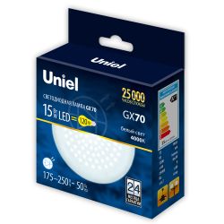 LED-GX70-15W-4000K-GX70-FR PLZ01WH Лампа светодиодная. матовая. Белый свет 4000K. Картон. ТМ Uniel