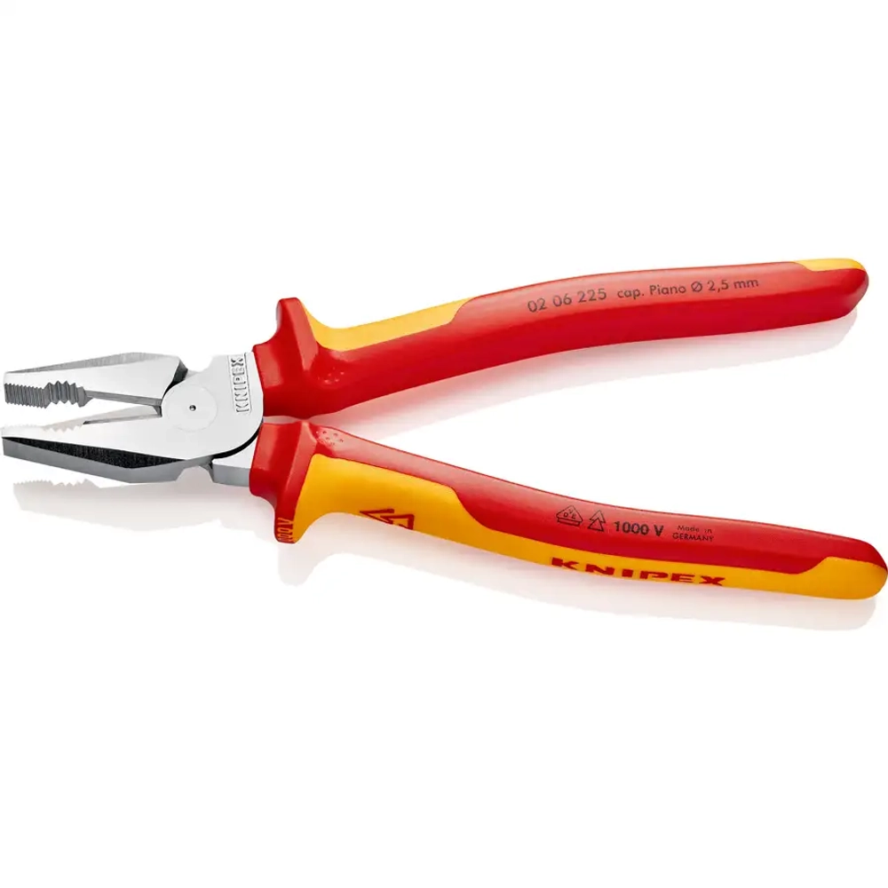 Плоскогубцы комбинированные особой мощности хромированные 225 мм Knipex 02 06 225