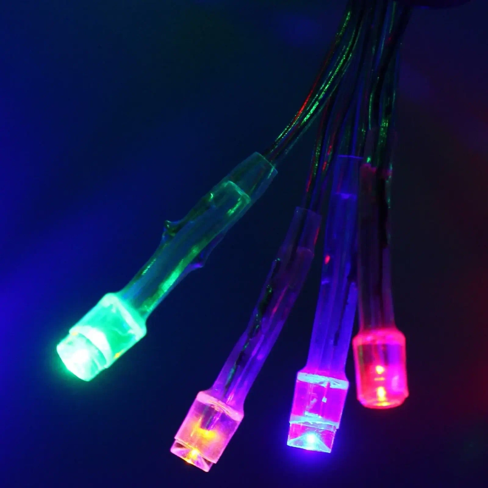 Гирлянда для улицы СЕТКА ш2,0* в1,5 м 192 ламп LED, прозр.пров,8 реж.,IP-54, Мультицвет (возможность соединения)