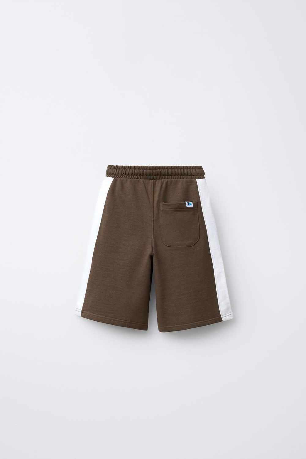 ZARA ШОРТЫ ИЗ МЯГКОЙ ТКАНИ С ЛАМПАСАМИ, КОРИЧНЕВЫЙ