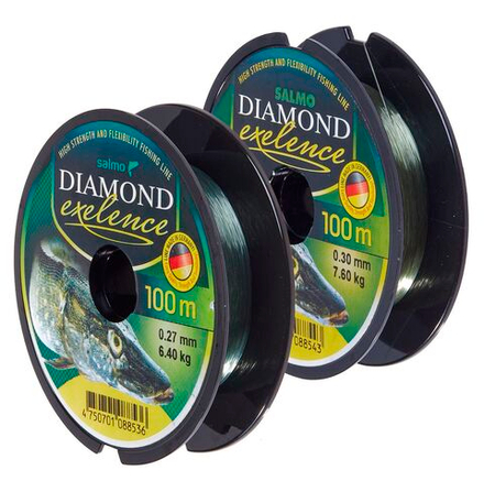 Набор лесок монофильных Salmo Diamond EXELENCE ЛИНЬ/КАРП/КРУПНАЯ РЫБА 2шт. (коробочная версия)