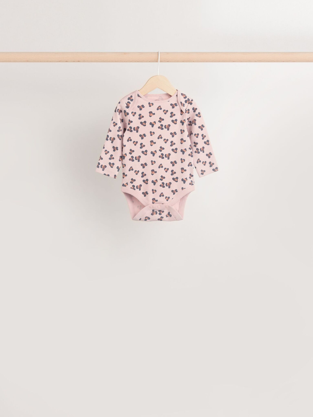 Боди с длинным рукавом для малышей Next B77-958, 5 шт., Бежевый, Розовый