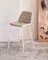 Полубарный стул Zunilda, бежевый с белыми ножками