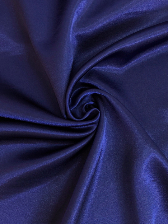 Креп-сатин синий темный №3/17