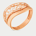 Женское кольцо из розового золота 585 пробы без вставки (арт. АКд693-4043)