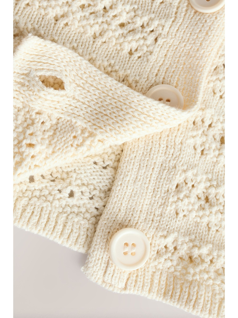 Кардиган вязаный для девочки Next E25-055, Кремовый