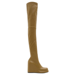 Burberry Pillar Knee high Boots 9cm Women"s Umber