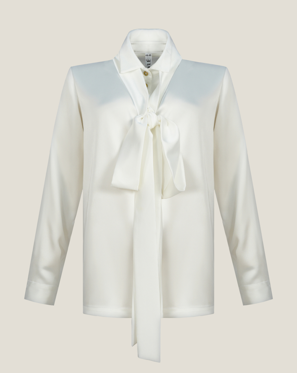 Блуза из обнимающего шелка в жемчужном