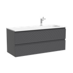 Тумба подвесная SANCOS Folk  правая 1195х445х500, c двумя ящиками оснащенными доводчиками, Grey soft, арт.FL120RGS