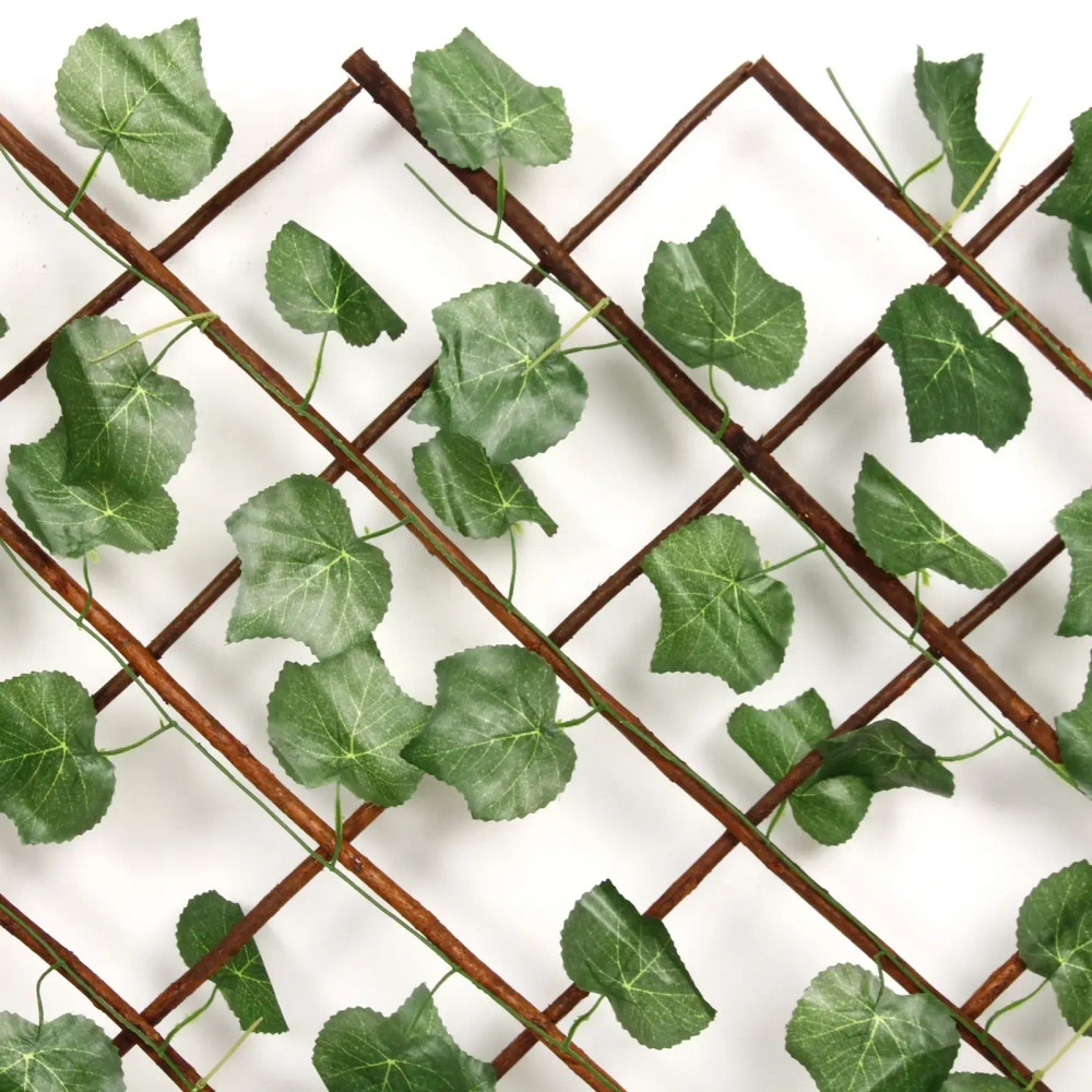 Забор декоративный «Кленовый лист» при ширине 2 м высота 0,95 м (h-1,2м в сложенном), Зеленый