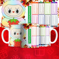 Лабубу с таблицей умножения