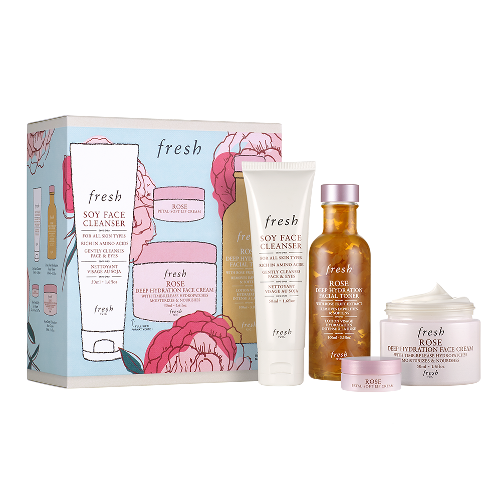 Fresh Rose Deep Hydration Skincare Gift Set