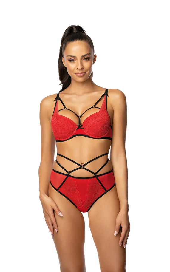 Трусы-слип F-3636-5 Loren Czerwono-Czarny