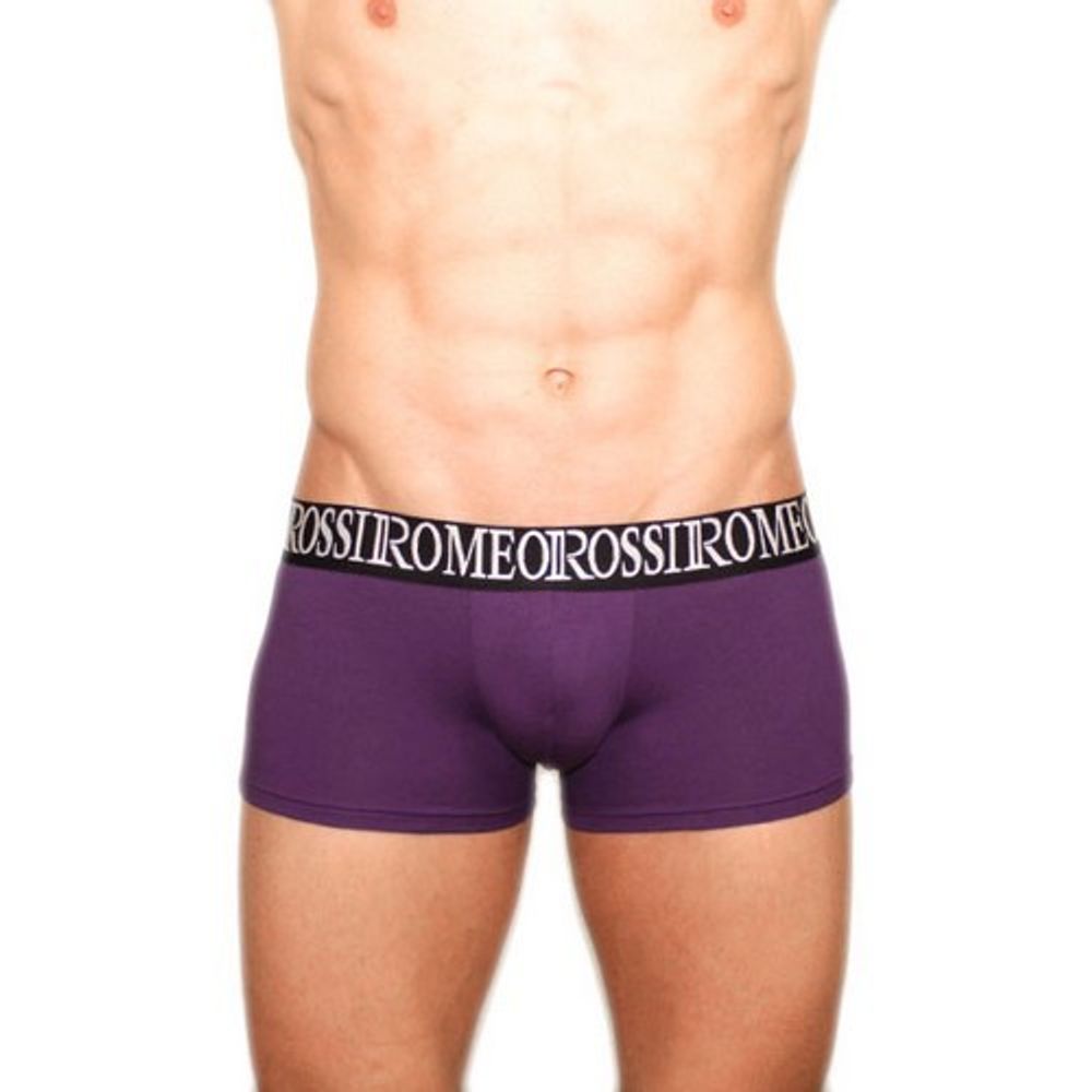 Мужские трусы хипсы баклажановые Romeo Rossi  Bik Violet Boxers RR5002-4